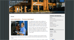 Desktop Screenshot of lionsautomotive.net
